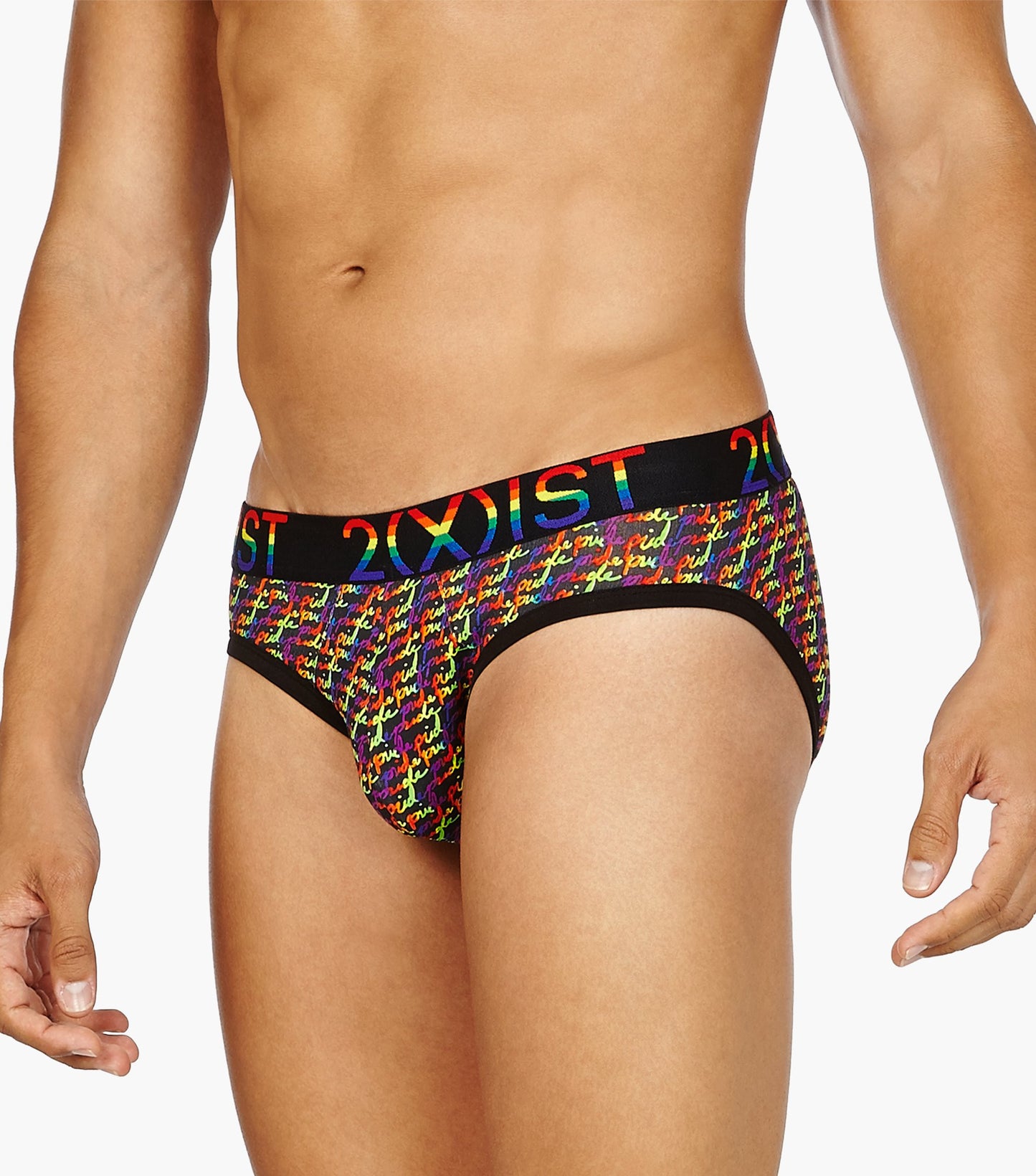 2(X)IST Cursive Pride Cotton Stretch No Show Brief