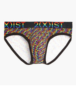 2(X)IST Cursive Pride Cotton Stretch No Show Brief thumbnail 4