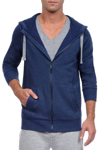 2(X)IST Denim Heather French Terry Zip-Up Hoodie