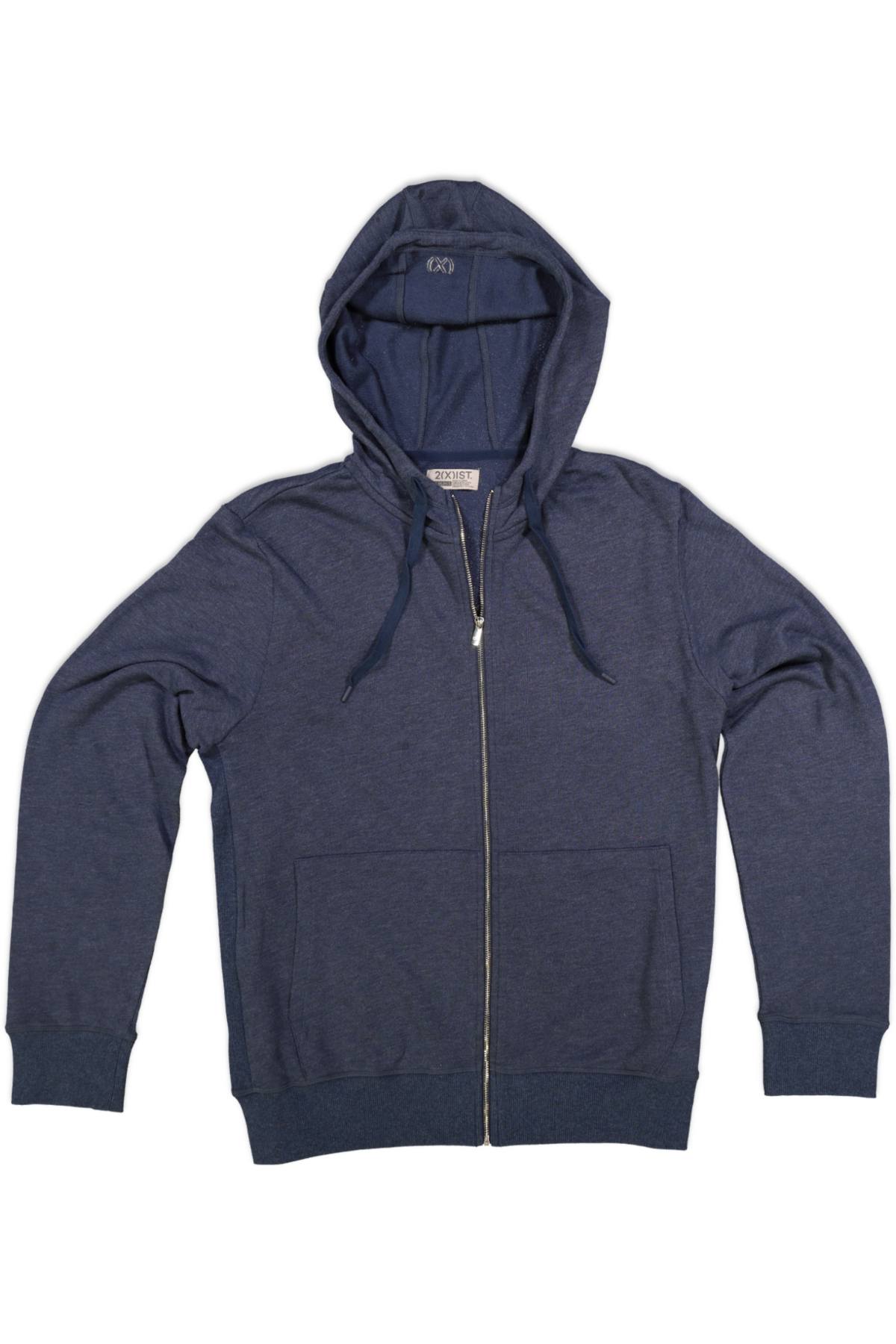 2(X)IST Denim Heather Terry Zip-Up Hoodie
