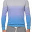 2(X)IST Directoire-Blue/Spectrum Dip-Dyed Crew-Neck Pullover