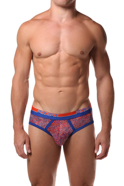 2(X)IST Dot Orange Graphic Cotton Brief thumbnail 1