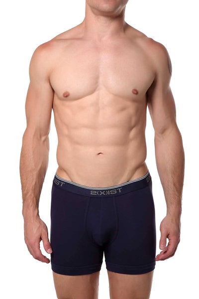 2(X)IST Eclipse-Navy Essential Cotton-Stretch Boxer Brief