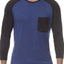 2(X)IST Estate-Blue Core Baseball Pocket Crew Tee
