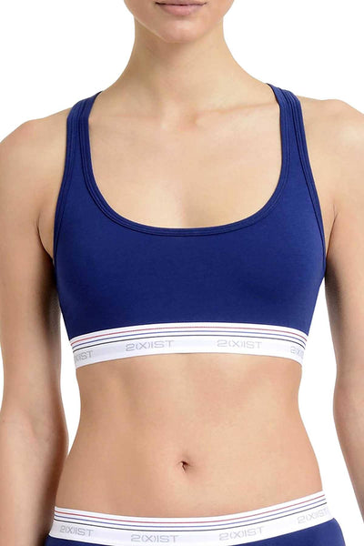 2(X)IST Estate Blue Retro Cotton Racerback Bralette