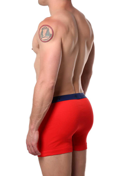 2(X)IST Flame-Red Essential Cotton Boxer Brief