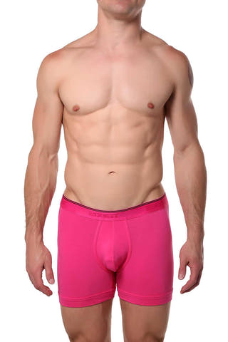 2(X)IST Fuchsia Essential Cotton-Stretch Boxer Brief