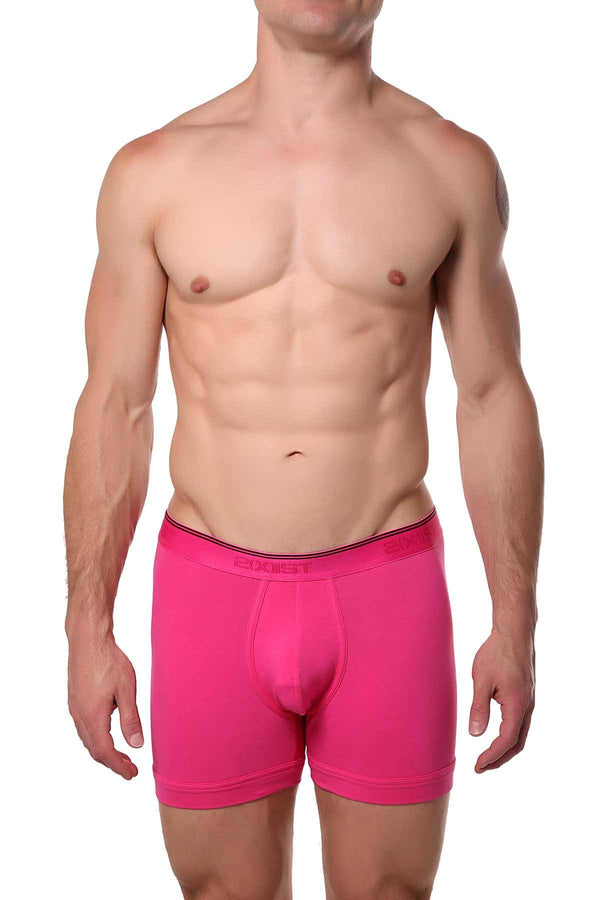 2(X)IST Fuchsia Essential Cotton-Stretch Boxer Brief