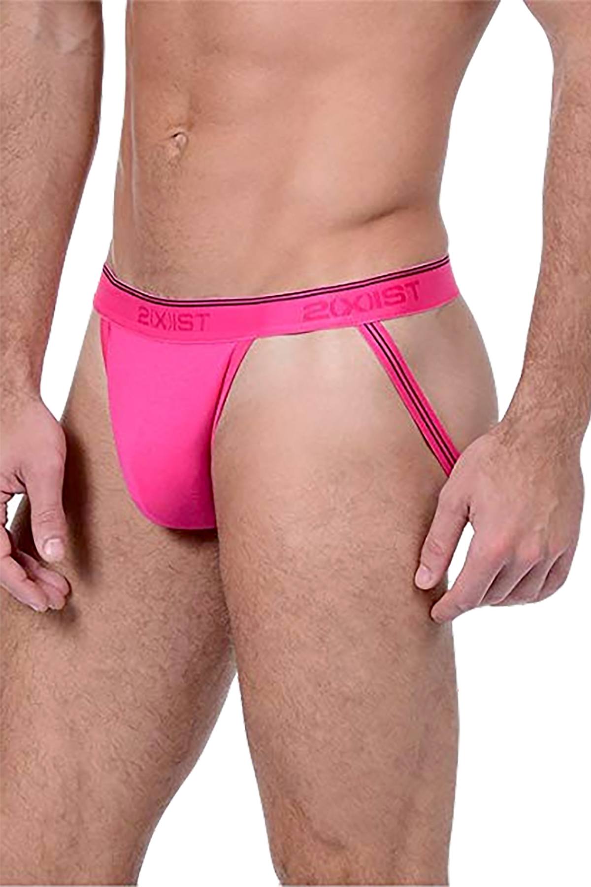 2(X)IST Fuchsia Essential Cotton-Stretch Jockstrap