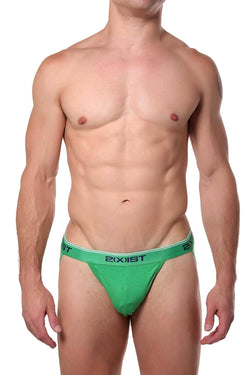 2(X)IST Gem-Green Essential Cotton-Stretch Jockstrap thumbnail 1