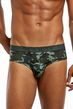 2(X)IST Green-Gables Camo Speed-Dri Mesh No-Show Brief thumbnail 1