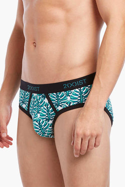 2(X)IST Green-Palm Print Graphic Cotton No-Show Brief thumbnail 2