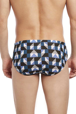 2(X)IST Grey/Blue American-Geo Print Graphic Cotton Bikini thumbnail 2