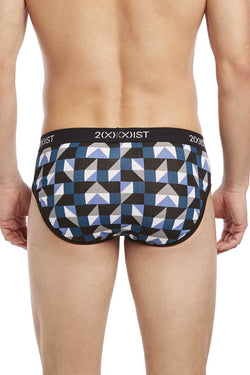 2(X)IST Grey/Blue American-Geo Print Graphic Cotton No-Show Brief thumbnail 2