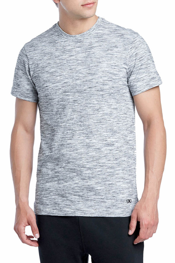 2(X)IST Grey-Heather Lounge Short-Sleeve Cotton T-Shirt