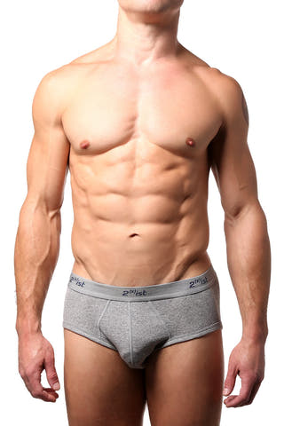 2(X)IST Heather Grey Contour Pouch Brief