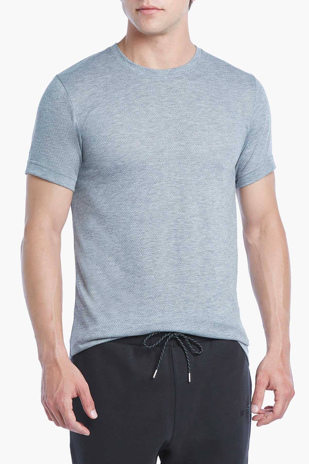 2(X)IST Heather Grey Core Mesh Crewneck Tee