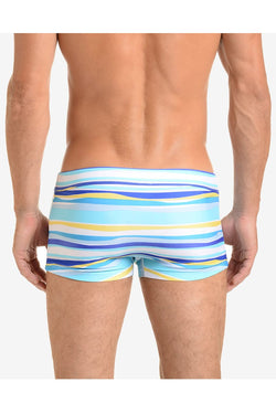 2(X)IST Ice Blue Awning Stripe Swim Trunk thumbnail 2