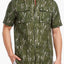2(X)IST Jungle-Leaf Printed Linen Urban-Jungle Camp Shirt