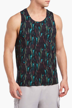 2(X)IST Jungle-Leaf Printed Urban-Jungle Tank Top thumbnail 2