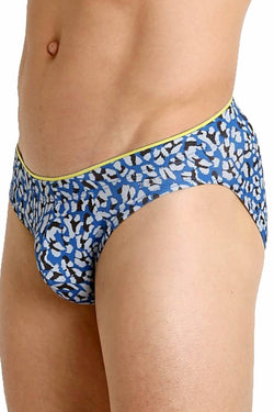 2(X)IST Lapis-Blue Cheetah-Print Sliq Micro Brief thumbnail 1