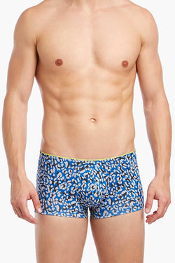 2(X)IST Lapis Blue Cheetah Print Sliq Micro Trunk thumbnail 1