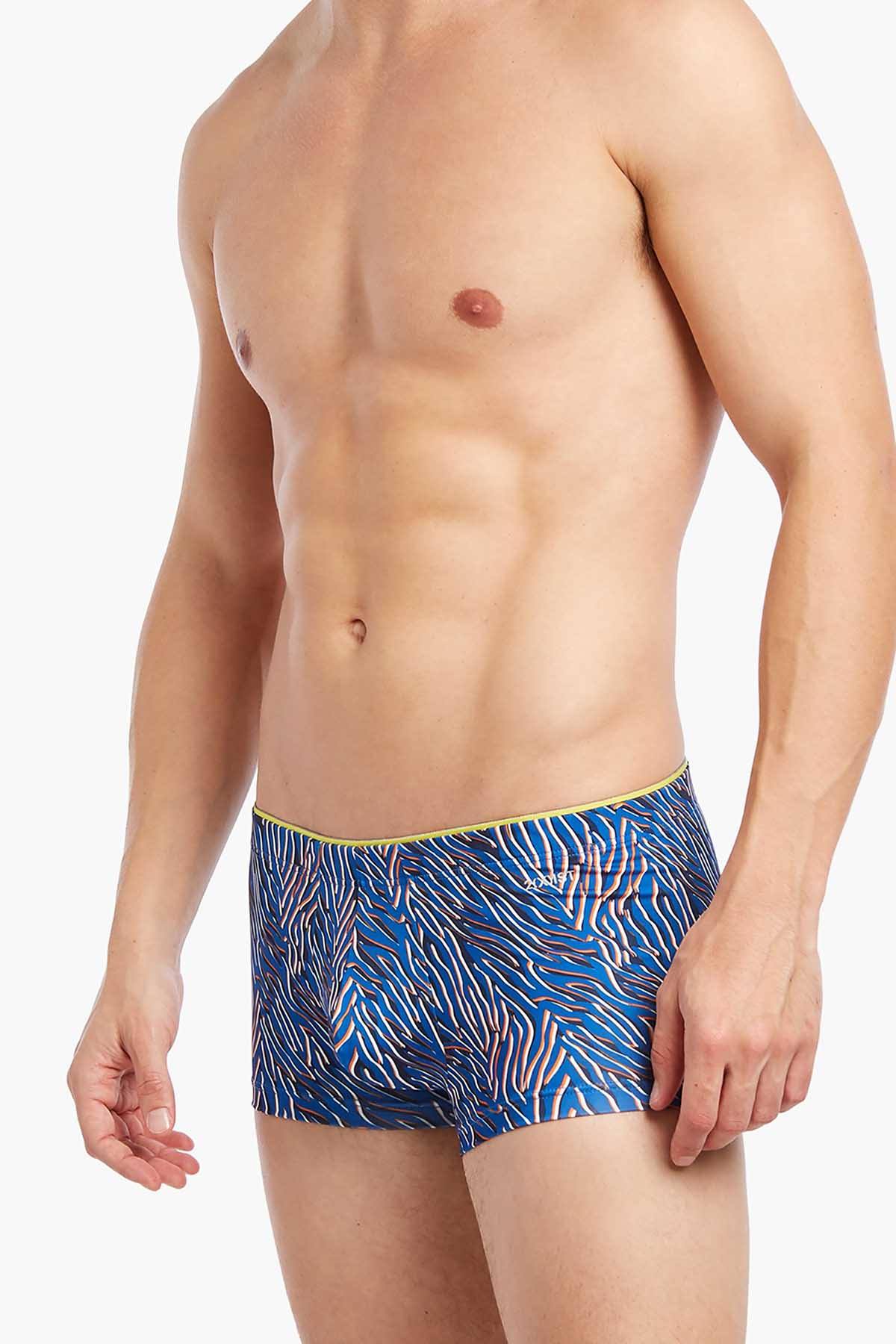 2(X)IST Lapis-Blue Layered Zebra Print Sliq Micro Trunk