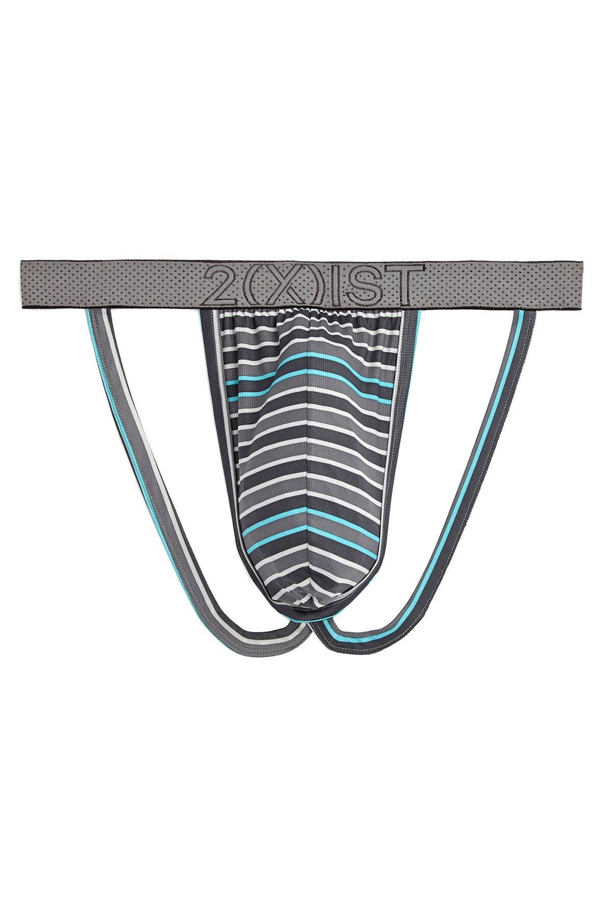 2(X)IST Lead Double-Stripe Speed Dri Mesh Jockstrap