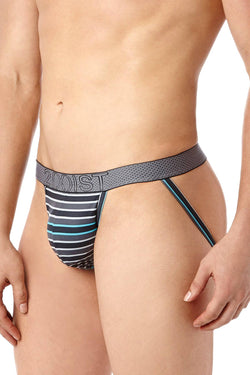 2(X)IST Lead Double-Stripe Speed Dri Mesh Jockstrap thumbnail 1