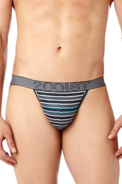 2(X)IST Lead Double-Stripe Speed Dri Mesh Jockstrap thumbnail 3