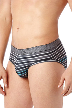 2(X)IST Lead Double-Stripe Speed Dri Mesh No Show Brief thumbnail 3