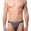 2(X)IST Lead-Grey Military-Stripe Micro Sport Jockstrap