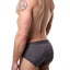 2(X)IST Lead-Grey Military-Stripe Micro Sport No-Show Brief