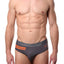 2(X)IST Lead-Grey Military-Stripe Micro Sport No-Show Brief