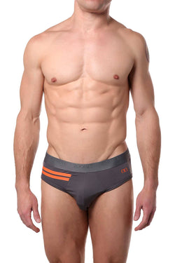 2(X)IST Lead-Grey Military-Stripe Micro Sport No-Show Brief thumbnail 1