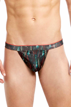 2(X)IST Leaf-Print Sliq-Micro Y-Back Thong thumbnail 1