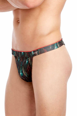 2(X)IST Leaf-Print Sliq-Micro Y-Back Thong thumbnail 2