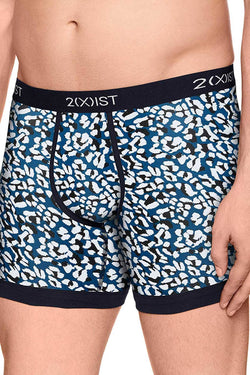 2(X)IST Legion-Blue Cheetah-Print Graphic Cotton Boxer Brief thumbnail 1