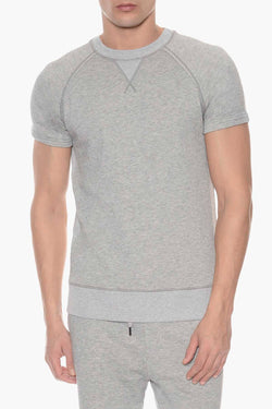 2(X)IST Light Heather Grey Crewneck Short Sleeve Sweatshirt thumbnail 1