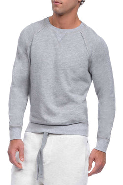 2(X)IST Light Heather Grey French Terry Crewneck Sweatshirt thumbnail 2
