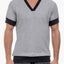 2(X)IST Light Heather Grey Short Sleeve V-Neck Sweatshirt