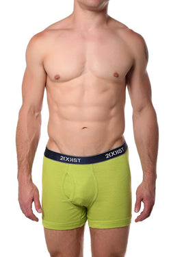 2(X)IST Lime-Green Essential Cotton Boxer Brief thumbnail 1
