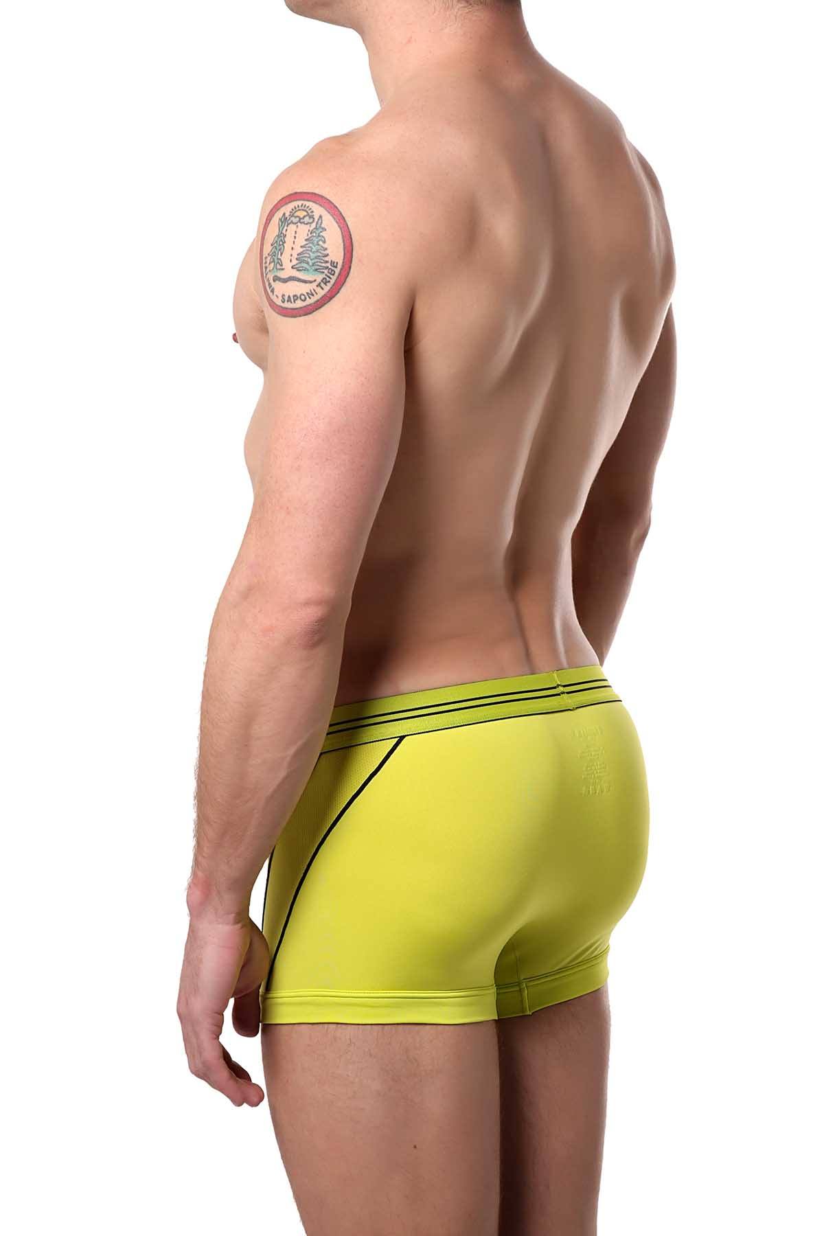 2(X)IST Lime-Punch Two-Tone Speed-Dri Sport-Mesh No-Show Trunk