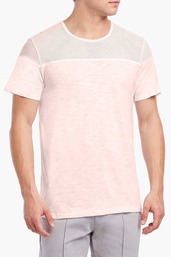 2(X)IST Millenial-Pink Resort-Spa Mesh Textured Jersey Tee thumbnail 1