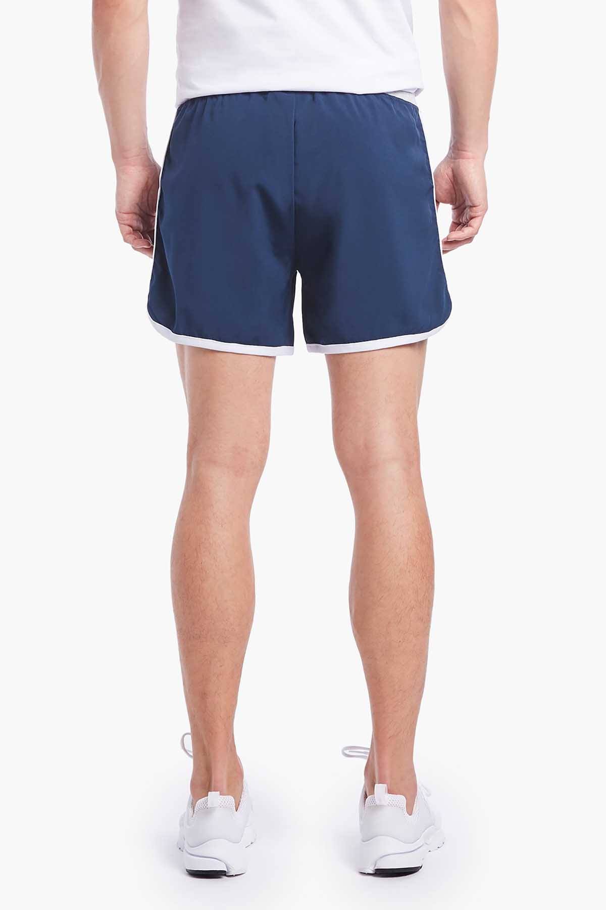 2(X)IST Navy/White Contrast-Binding Retro Jogger Short