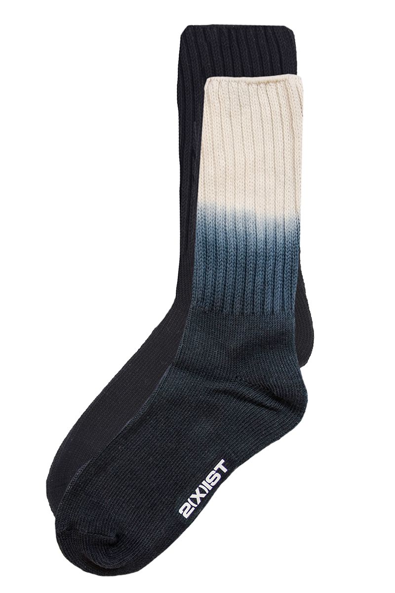 2(X)IST Navy & Black Casual Dip-Dye Crew Sock 2-Pack