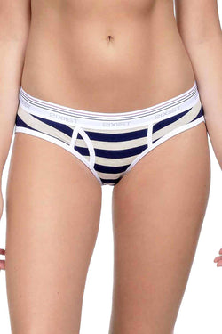 2(X)IST Oatmeal Heather Stripe Retro Cotton Boy Brief thumbnail 1