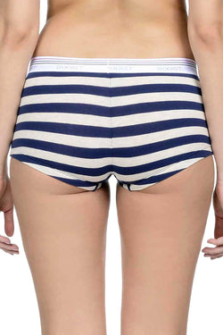 2(X)IST Oatmeal Heather Stripe Retro Cotton Boyshort thumbnail 2