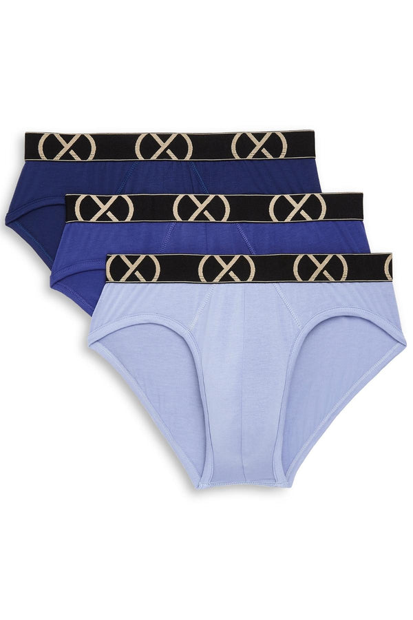 2(X)IST Ocean Purple and Noon Luxe No Show Brief 3-Pack