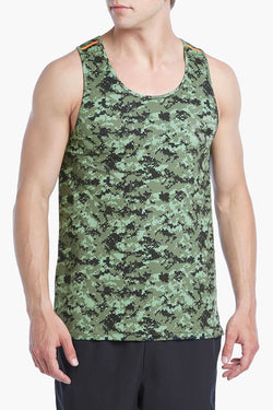 2(X)IST Olive/Black Camo Military Sport Tank Top thumbnail 1